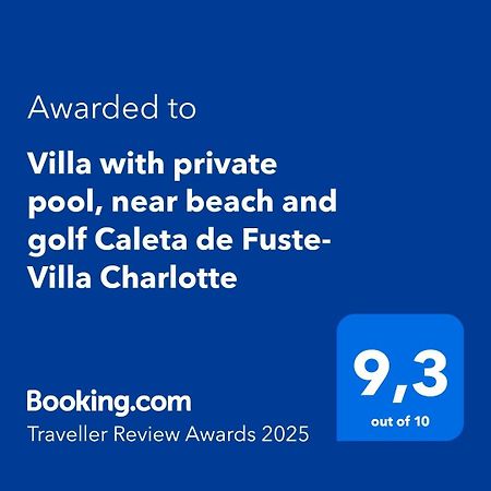Villa With Private Pool, Near Beach And Golf Caleta De Fuste- Villa Charlotte คอสตา เด อันตีกัว ภายนอก รูปภาพ